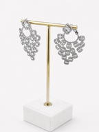 Hoops Earrings Whit Emerald Cut Diamonds