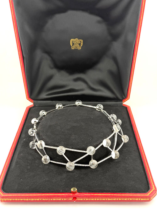 Cartier Chocker Collection Les Molecules In White Gold and Rock Crystal