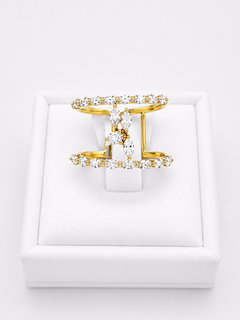 Marquise and Pear Diamonds Ring