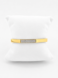Rigid Bracelet With Yellow Gold And Diamonds