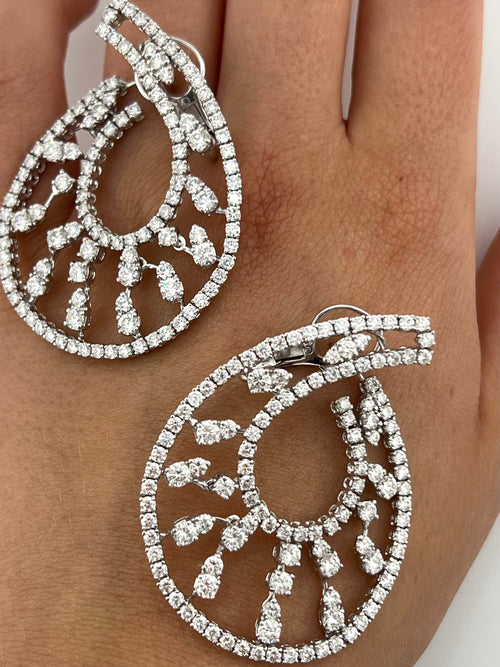 Hoops Earrings With Diamonds