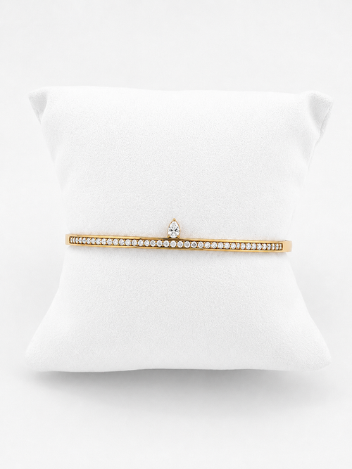 Rigid Bracelet Gold And Diamonds