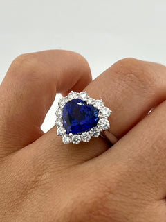 Tanzanite Heart Ring