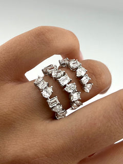 Diamonds Emerald And Pear Cut Ring