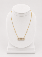 Necklace Letter A in Gold and Diamonds