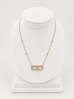 Necklace Letter A in Gold and Diamonds