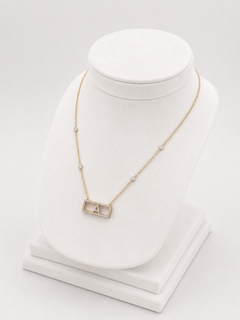 Necklace Letter A in Gold and Diamonds