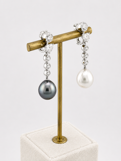 Cartier Pearls Earrings In Platinum