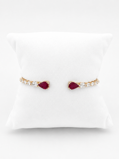 Bracelet With Diamonds And Rubys