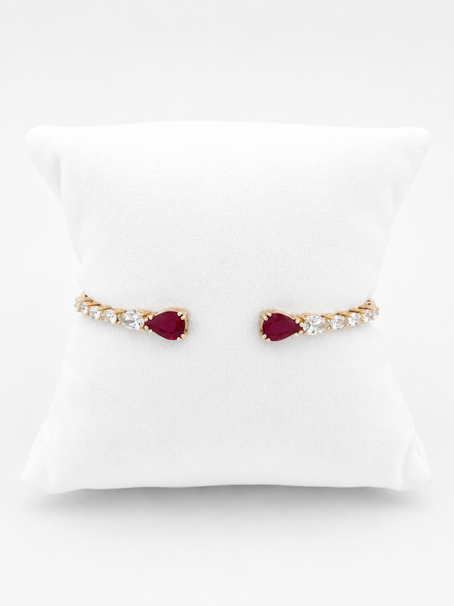 Bracelet With Diamonds And Rubys