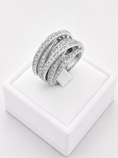 Multilines Diamonds Ring