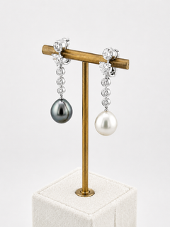 Cartier Pearls Earrings In Platinum