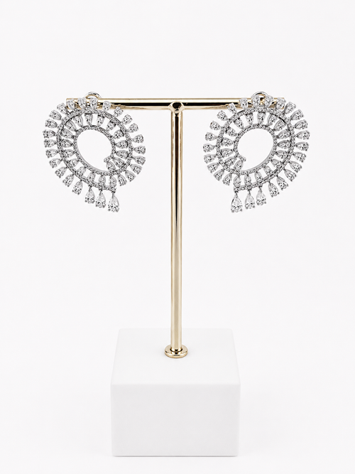 Earrings Pears Cut Diamonds