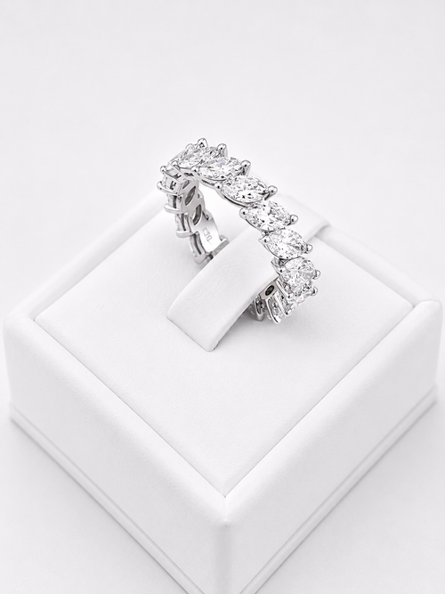 DEMEGLIO Marquise Cut Riviere Ring