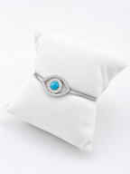 Bracelet With Diamonds And Turquoise Eye