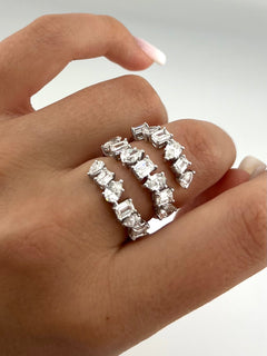 Diamonds Emerald And Pear Cut Ring
