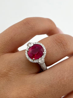 Ruby Solitaire Ring