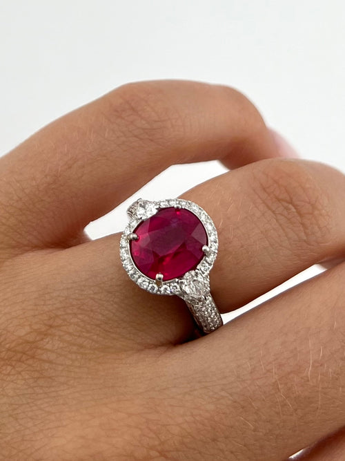 Ruby Solitaire Ring