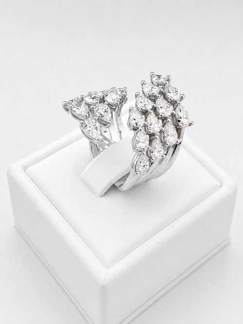 Pear Cuts Diamonds Ring