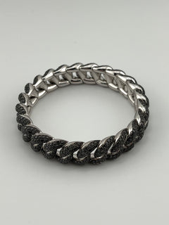 DEMEGLIO Elastic Bracelet Black Diamonds