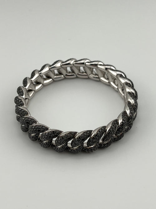 DEMEGLIO Elastic Bracelet Black Diamonds