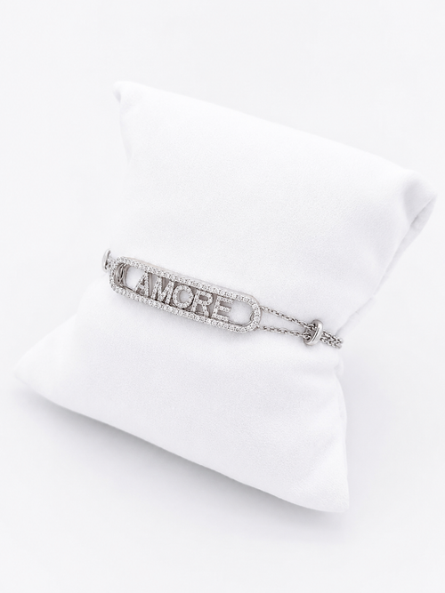 Bracelet Diamond With Written Amore