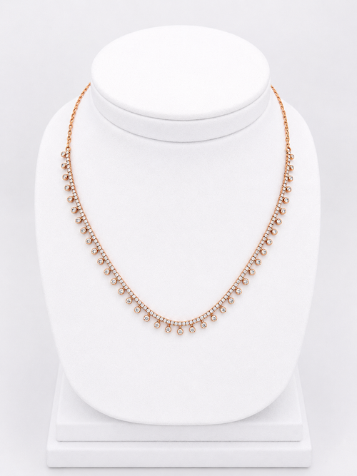 Necklace Whit Round Diamonds