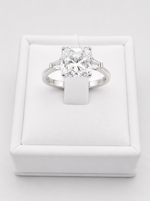 Solitaire Square Ring