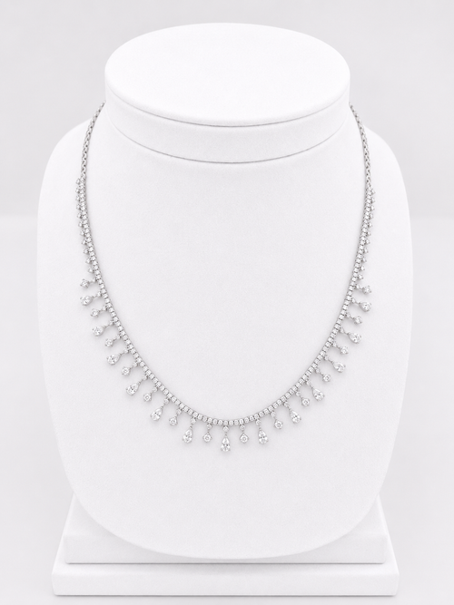 Necklace With Diamonds Pendents