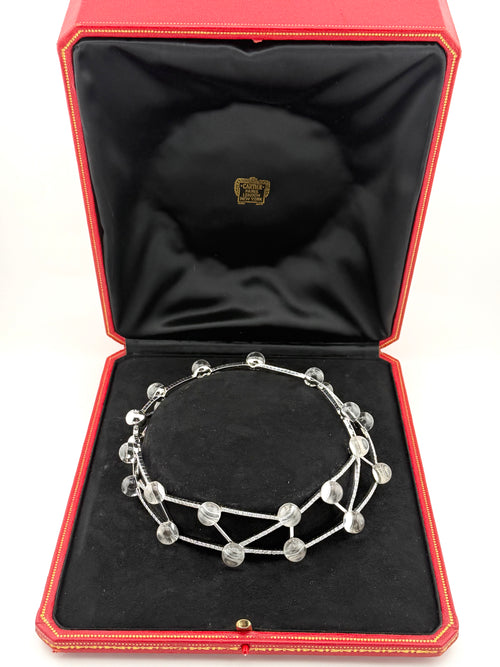 Cartier Chocker Collection Les Molecules In White Gold and Rock Crystal