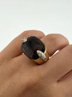 Pomellato Ring With Diamonds And Quartz