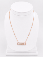Necklace LOVE in Rose Gold and Diamonds