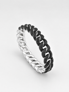 DEMEGLIO Elastic Bracelet Black Diamonds