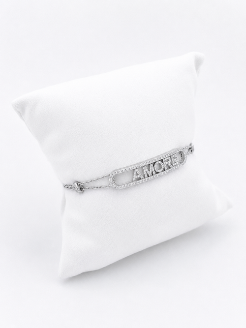 Bracelet Diamond With Written Amore