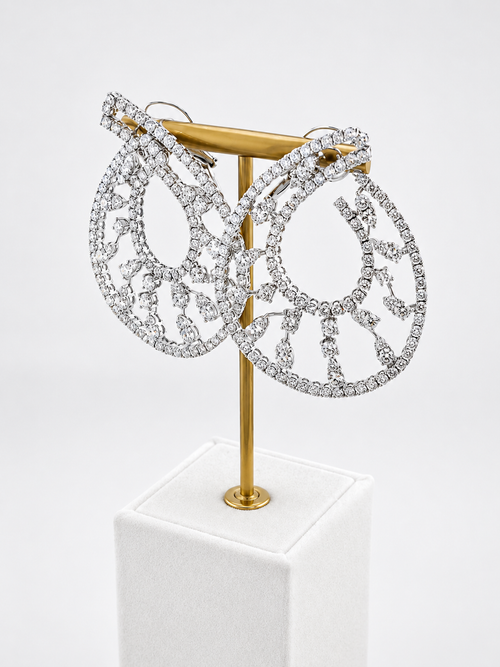 Hoops Earrings With Diamonds