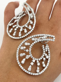 Hoops Earrings With Diamonds