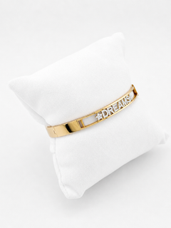 Bracelet With Yellow Gold And Dreams Written