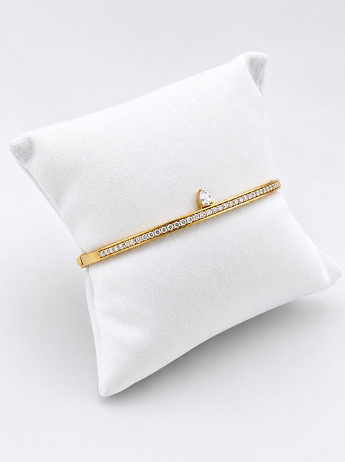 Rigid Bracelet Gold And Diamonds