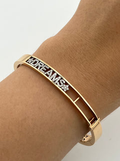 Bracelet With Yellow Gold And Dreams Written