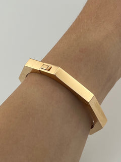 Rigid Bracelet With Yellow Gold And Diamonds