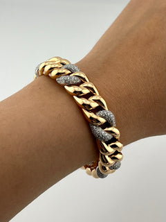 DEMEGLIO Elastic Bracelet Pink Gold And Diamonds