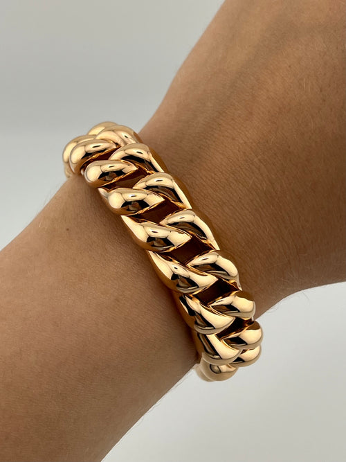DEMEGLIO Elastic Bracelet Yellow Gold