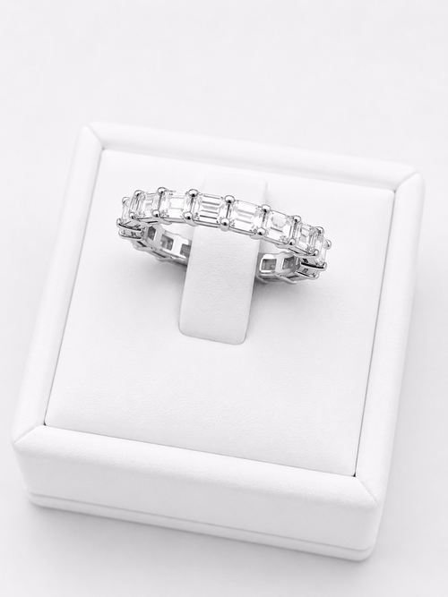 DEMEGLIO Eternity Emerald Cut Ring