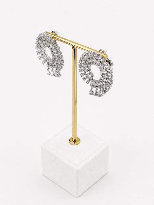 Earrings Pears Cut Diamonds