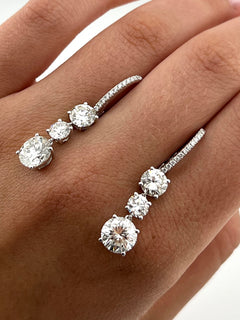 Three Diamonds Earrings