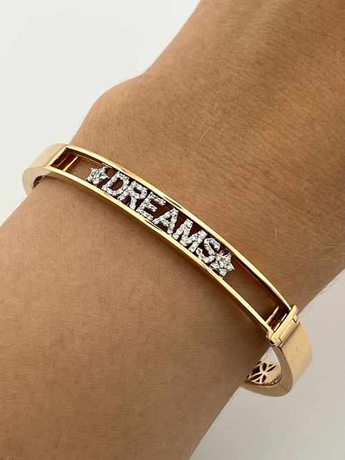 Bracelet With Yellow Gold And Dreams Written