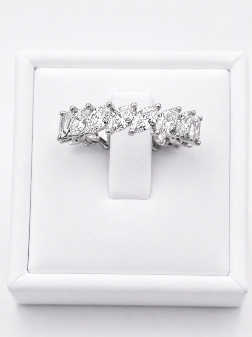 DEMEGLIO Marquise Cut Riviere Ring