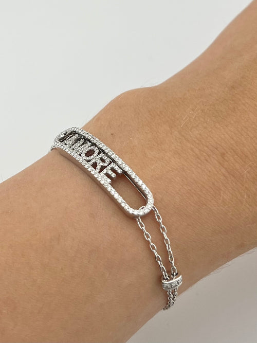Bracelet Diamond With Written Amore
