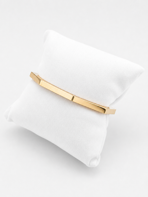 Rigid Bracelet Gold With Diamonds And Black Enamel