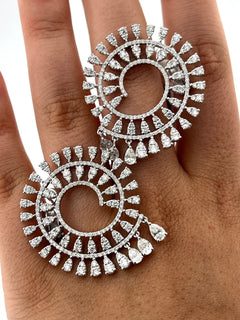 Earrings Pears Cut Diamonds